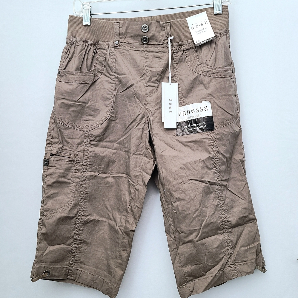 D-A-S-H brand Taupe Knee Length Shorts, petite small
